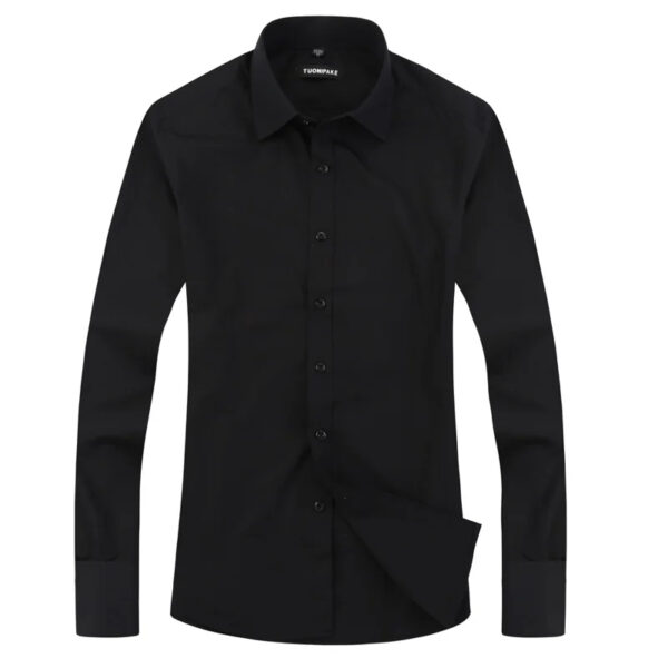 Men’s Slim Fit French Cuff Shirt – Business Formal Solid Color Dress Shirt - Image 3