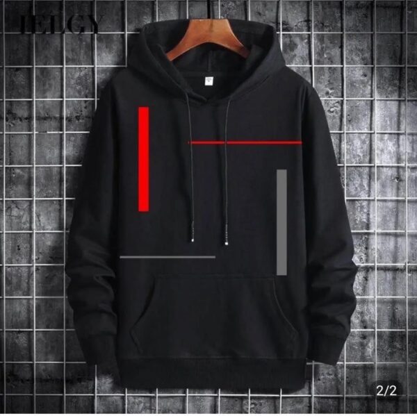 Stylish Vertical Stripe Hoodie for Men & Boys – Export Quality Winter Pullover - Image 2