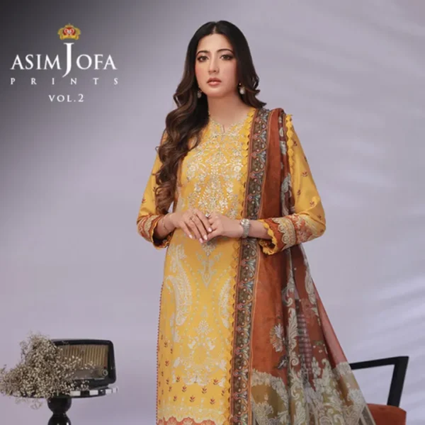 Asim Jofa 3-Piece Unstitched Lawn Suit