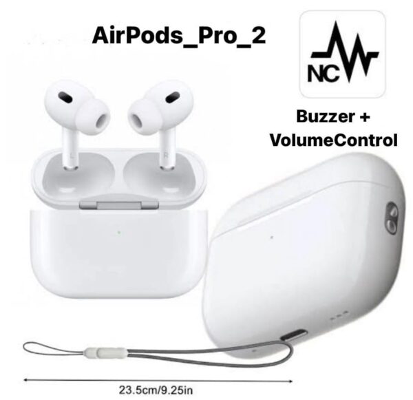 Titanium AirPods Pro 2nd Gen – High Bass Sound, Wireless & Bluetooth 5.0 Earbuds